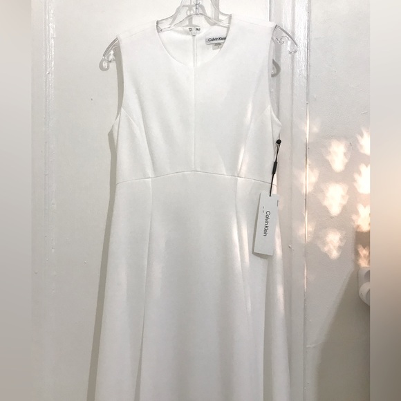 NWT Calvin Klein white midi dress - Workwear / Daywear - Picture 1 of 4